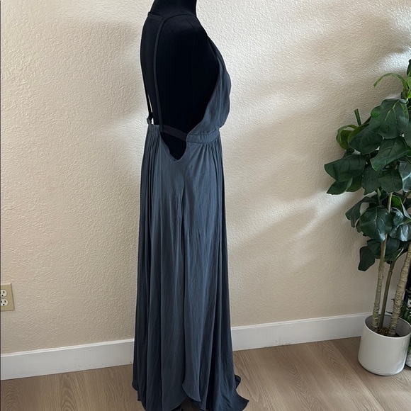 Free People Caught In The Moment T-Strap Chiffon Halter Maxi Dress 0136 - Picture 6 of 11